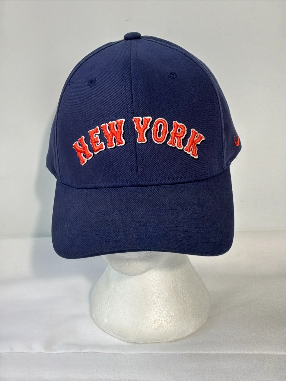 Vintage Y2K Nike Genuine Merchandise New York Mets Swoosh One Size Fits All Hat